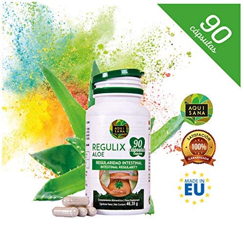 Detox Adelganzante - Detox Aloe Vera | Regulix Aloe -Aquisana | Detox Depurativo, Diurético y Laxante Natural Ayuda a Eliminar Toxinas y Favorece Nuestro Sistema Digestivo | 90 Cápsulas