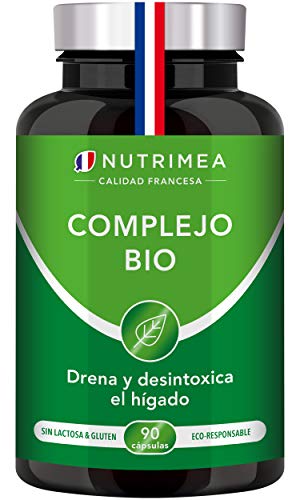 Detox Depurativo Higado y Colon Diurético Natural | Complejo Bio Alcachofa Rábano Negro Cúrcuma Orgánica | Drenante Desintoxicante Digestión Limpieza Intestinal | Vegano 90 Cápsulas Hecho en Francia