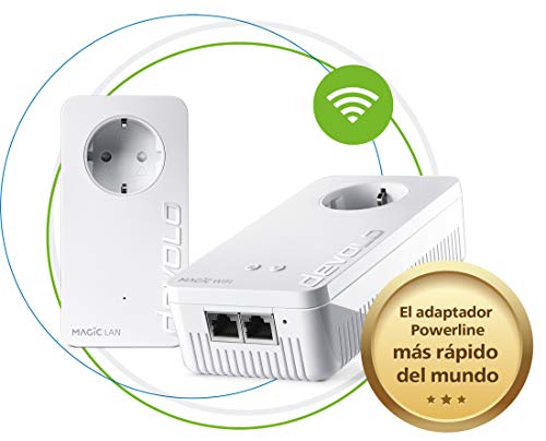 Devolo Magic 2 WiFi Next - Starter Kit para la Wi-Fi Mesh (2400 Mbps, 3 Conexiones LAN Gigabit, AC Wi-Fi, G.hn)