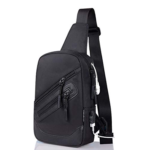 DFV mobile - Backpack Waist Shoulder Bag Nylon for Vertu Aster P (2018) - Black