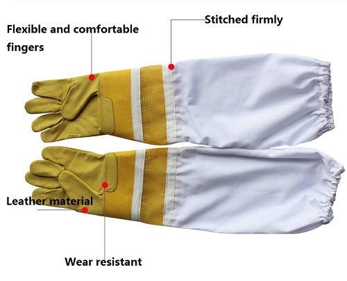 DGHJK Guantes Protectores de Cuero, Guantes de jardinería y de Trabajo Guantes de construcción Multiusos, M