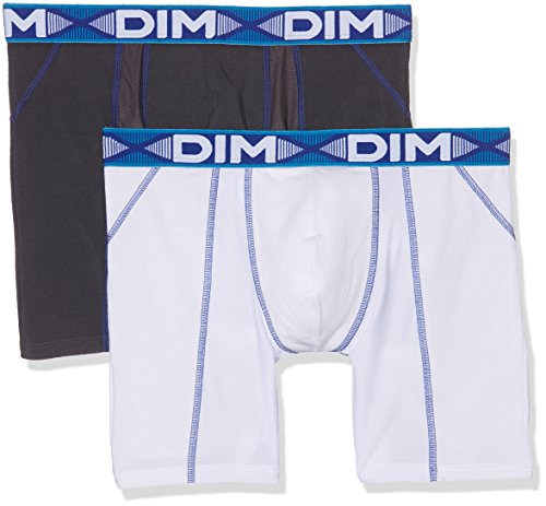 Dim 3D Flex Air Boxer Long X23, Multicolor (Blanc Ct Bleu/Gris plomb CT Bleu), XX-Large (Talla del fabricante 6) (Pack de 2) para Hombre