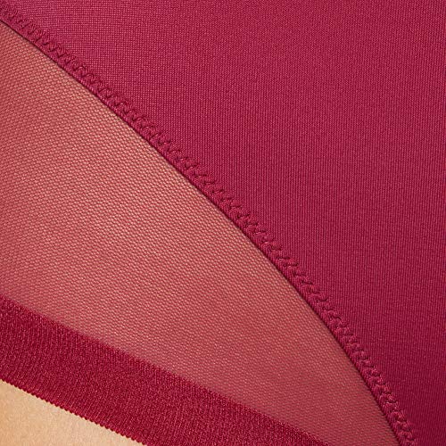 Dim Culotte Taille Haute Generous Limited Edition Invisible Ropa Interior, Barniz Rojo, Large para Mujer