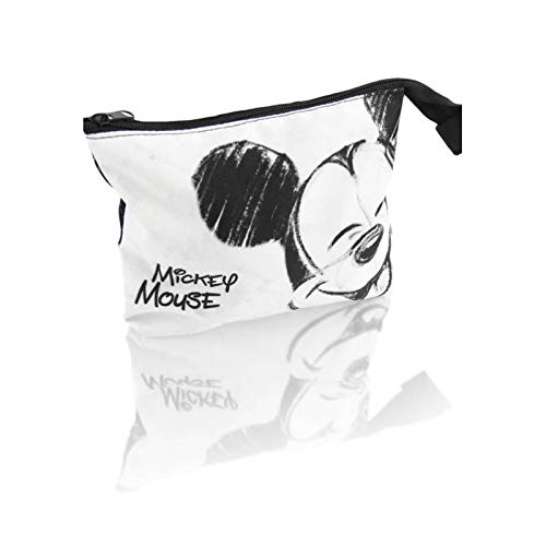 Disney Mickey Mouse Smile Collection Bolso cosmético del Maquillaje, Organizador del Caso de tocador y almacenaje Bolsa de tocador