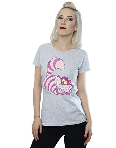 Disney mujer Alice In Wonderland Cheshire Cat Camiseta XX-Large cuero gris