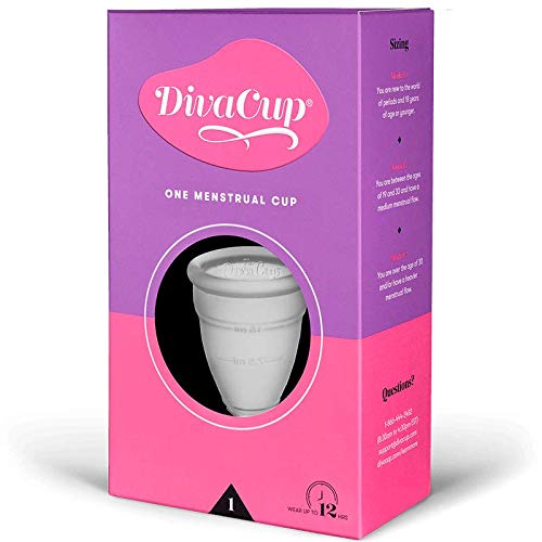 DivaCup Copa Menstrual, Para Aquellas De 19 A 30 Años De Edad Con Flujo Menstrual Medio, Modelo 1