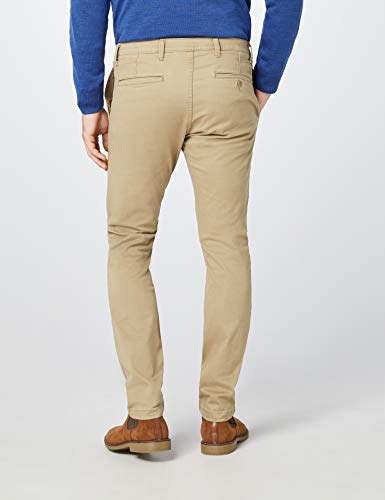 dockers Washed Skinny-Stretch Twill Pantalones, Marrón (New British Khaki 0000), 36W / 34L para Hombre