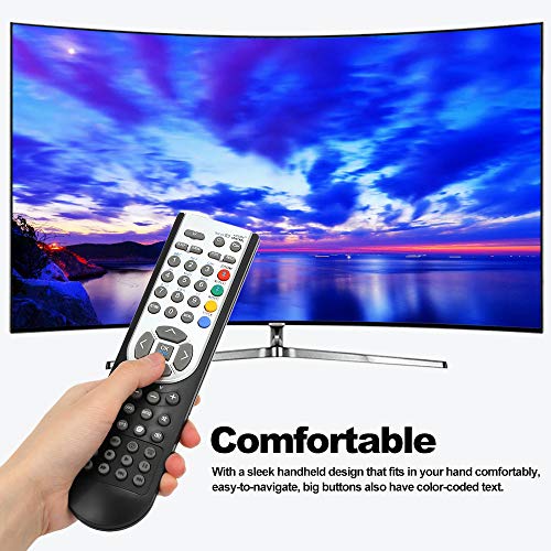 Docooler RC1900 Mando a Distancia para Oki HITACHI Alba CELCUS Luxor GRUNDIG Sharp JMB TELEFUNKEN Bush TECHWOOD Akai NEVIR SANYO LCD LED Plasma Smart TV Negro