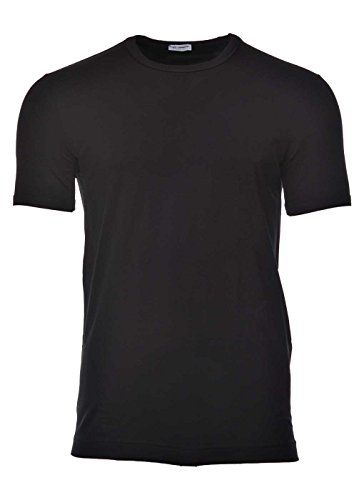 Dolce & Gabbana Underwear Men's Girocollo Camiseta, Cuello Redondo elástico - Negro: Colour: Black | Size: Medium