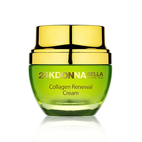 Donna Bella oro de 24 K Colágeno Radiance Renewal Cream – 50 ml – ayuda a piel firme el tiempo que se establecen Natural los niveles de humedad