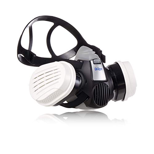 Dräger X-Plore 3300 Semimáscara + filtros ABEK1 Hg P3 RD | Respirador de seguridad para trabajos químicos frente a vapores, conservantes, pesticidas