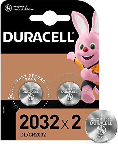 Duracell DUR033917 - Batería doméstica de Uso único CR2032 de Litio (Pila de Uso único, CR2032, Litio, 3 V, 1 Unidad), botón/Moneda