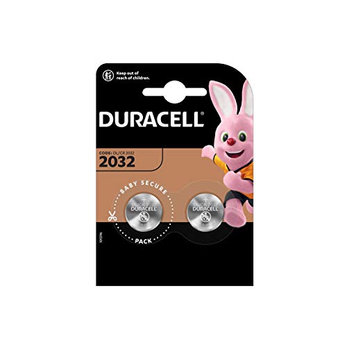Duracell - Lote de 2 Pilas de botón (Litio, 2032 CR2032 DL2032)