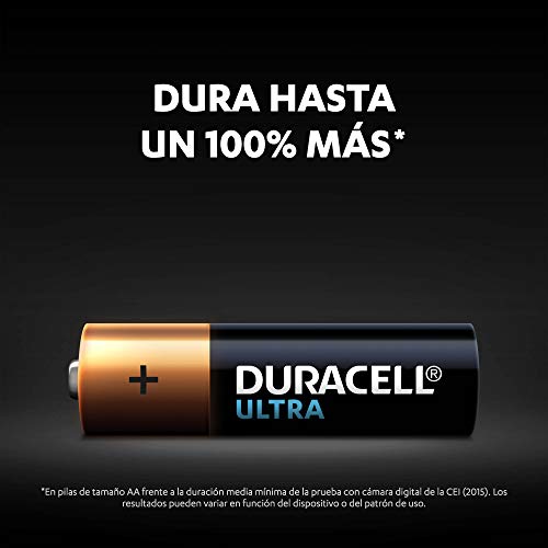 Duracell Ultra AA con Powerchek, Pilas Alcalinas, paquete de 12, 1.5 Voltios LR06 MX1500