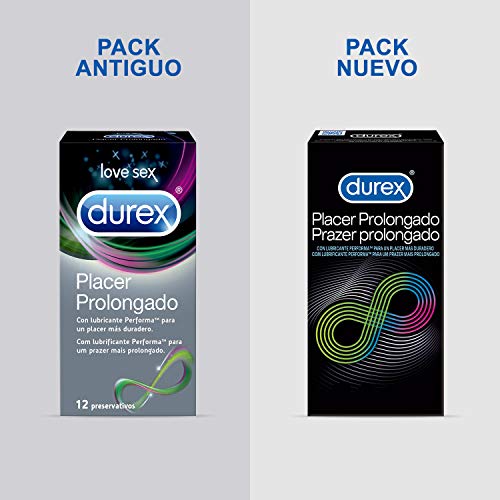 Durex Preservativos Placer Prolongado con Efecto Retardante - 12 condones