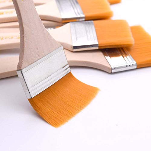 DXIA Juego de pinceles, Cepillo de pintura multipropósito, Madera Cepillo de Pintura Set, para paredes, reparación, Pared Conjunto Inicio Pinceles Pintura al Oleo, Pack de 12