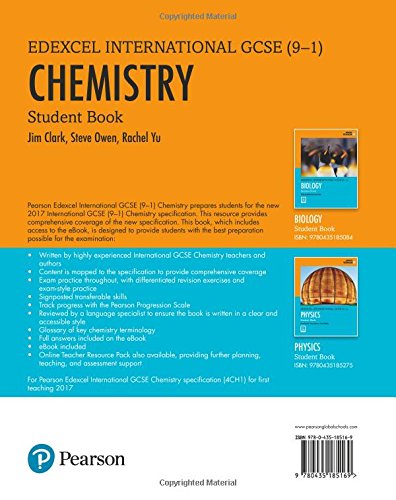 Edexcel international GCSE (9-1). Student's book. Chemistry. Per le Scuole superiori. Con ebook. Con espansione online