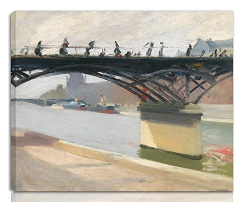 Edward Hopper Estirado Giclee Imprimir en Lienzo-Pinturas Famosas Arte Fino Póster-Reproducción Decoración de Pared Listo para Colgar(Le Pont Des Arts)#NK