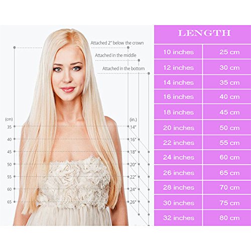 Elailite Extensiones Sin Clips Adhesivas Naturales 100% Remy Pelo Humano [2.5g *20 Unidads] 50g - 40 cm #60 Rubio Platino - Tape in Hair Extension Lisa