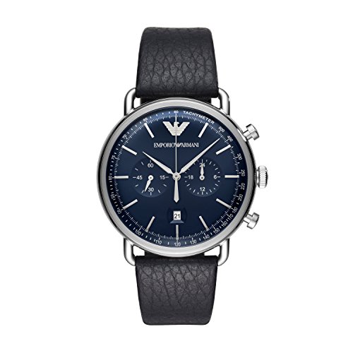 Emporio Armani Reloj Cronógrafo para Hombre de Cuarzo con Correa en Cuero AR11105