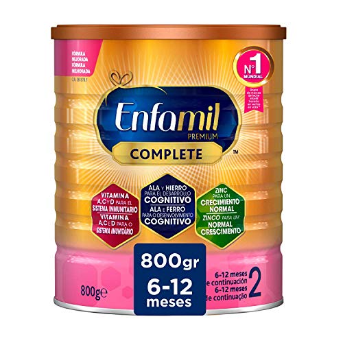 Enfamil Premium Complete 2 - Leche Infantil de Continuación para Lactantes Bebés de 6 a 12 Meses, 800 gr