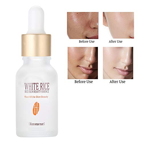 Esencia facial de suero, Cuidado de la piel con arroz blanco, Hidratación profunda, Piel hidratante, Nutre la cara, Corrección de manchas oscuras, Antienvejecimiento, Piel lisa reafirmante 15 ml