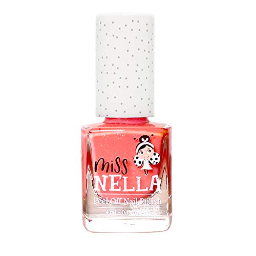 Esmalte de uñas para niños, Miss Nella SUMMER SPARKLE, Lote de 5 Barnices - rosa, melocotón, amarillo, morado, rosa