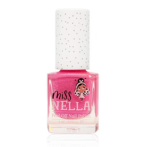 Esmalte de uñas para niños, Miss Nella SUMMER SPARKLE, Lote de 5 Barnices - rosa, melocotón, amarillo, morado, rosa