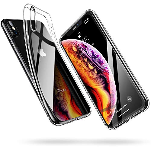 ESR Funda iPhone XS/X, Funda Transparente TPU Gel [Ultra Fina][Protección a Bordes y Cámara] para Apple iPhone X/XS de 5.8"-Transparente