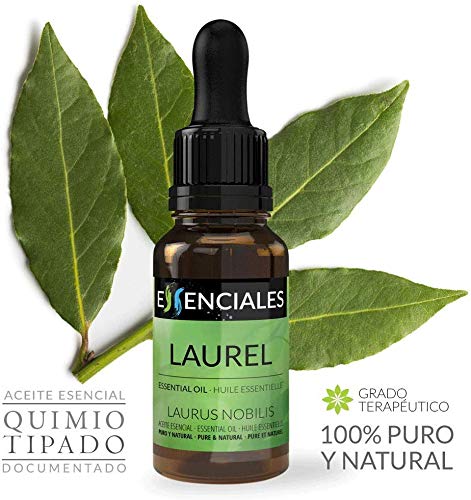 Essenciales - Aceite Esencial de Laurel, 100% Puro, 30 ml | Aceite Esencial Laurus Nobilis