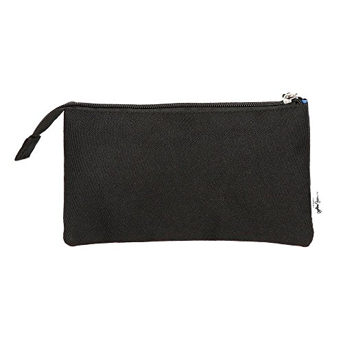 Estuche Pepe Jeans Cross Negro tres compartimentos