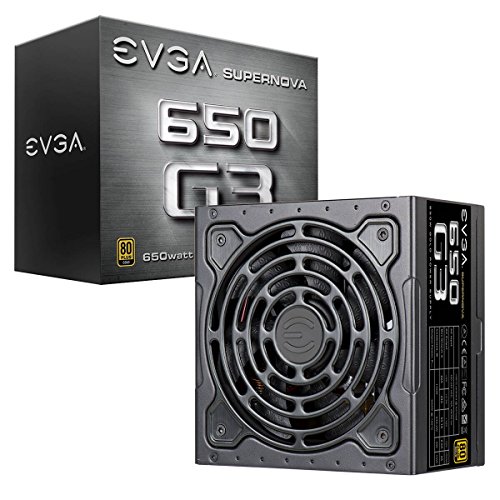 EVGA SuperNOVA 650 G3, 80 Plus Gold 650W, Totalmente modular, Modo Eco con nuevo ventilador HDB, Incluye Power ON Self Tester, Tamaño compacto de 150 mm, Fuente de alimentación 220-G3-0650-Y2