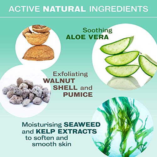 Exfoliante Corporal Suavizante Mylee con Extractos Nutritivos de Algas Marinas Naturales, Aloe Vera, Monoï de Tahití, Previene los Pelos Enquistados, Pre-Bronceado y Depilación, Vegano y Cruelty Free