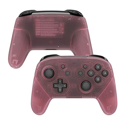 eXtremeRate Carcasa Agarre para Nintendo Switch Pro Funda Delantera Trasera Placa de Asa Shell Tacto Suave Grip de Reemplazo para Mando de Nintendo Switch Pro-No Incluye Control(Rosa Cereza)