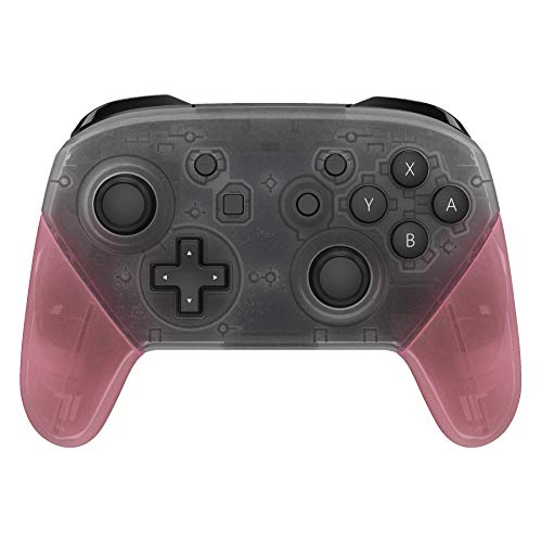 eXtremeRate Carcasa para Nintendo Switch Pro Funda Delantera Placa Trasera Cubierta de DIY Shell de reemplazo Housing Case Faceplate para Nintendo Switch Pro-Control NO Incluido (Rosa Cereza)