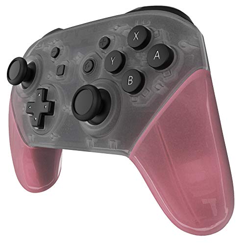 eXtremeRate Carcasa para Nintendo Switch Pro Funda Delantera Placa Trasera Cubierta de DIY Shell de reemplazo Housing Case Faceplate para Nintendo Switch Pro-Control NO Incluido (Rosa Cereza)