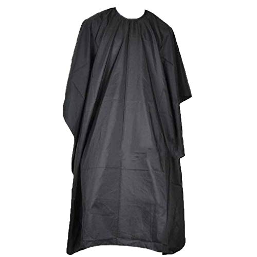 F-blue El Corte de Pelo Unisex Impermeable de Tela salón de peluquería Peluquero Vestido Cabo Peluquero Delantal para Adultos