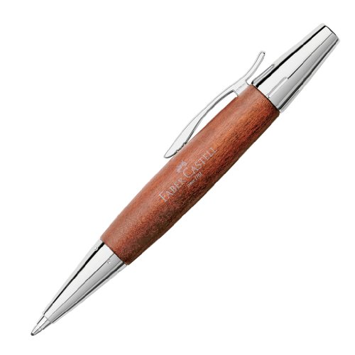 Faber Castell 148382 - Bolígrafo E-motion, con cuerpo en madera de peral, trazo B, color marrón coñac