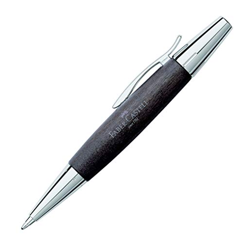 Faber Castell 148383 E-motion - Bolígrafo con cuerpo en madera de peral,  color negro, trazo B