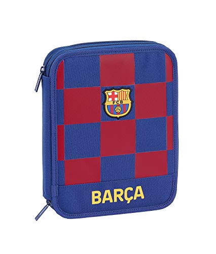 FCB FC Barcelona Estuche, Niños Unisex, Azul Marino, 19.5x24.8x4.5