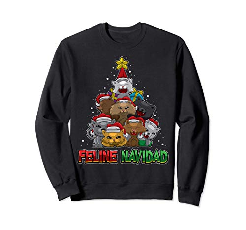 Feline Navidad - Feliz Navidad for Cats Sudadera