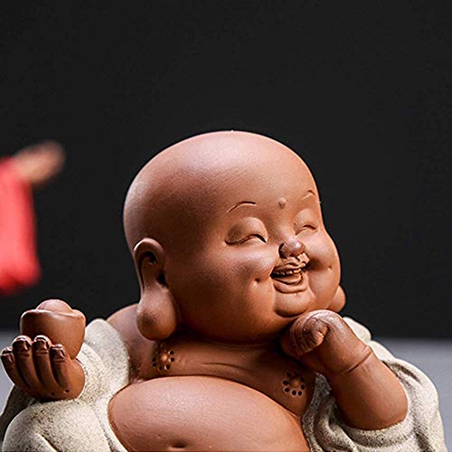 Feng Shui Chino Laughing Buddha Decoración estatuas de cerámica atraer la Riqueza y de los Regalos de la Buena Suerte for el hogar y la Oficina Congratulatory 0921