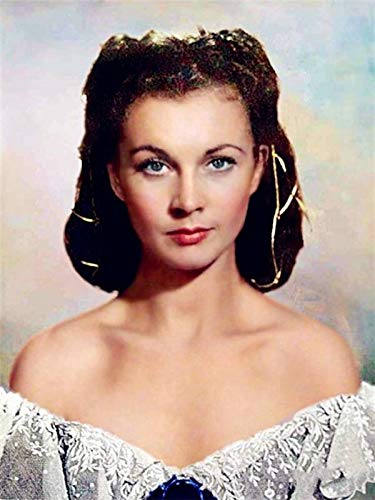 FHGFB DIY「Vivien Leigh」Pintura al óleo Kits Pintura por números Decoración del hogar Regalo Pared Mejor Creatividad para ejercitar Habilidades prácticas Sin Marco -40x50cm