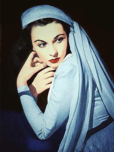 FHGFB DIY「Vivien Leigh」Pintura por números Pintura al óleo Impresión en Lienzo Arte de la Pared Decoración del hogar Sin Marco -40x50cm