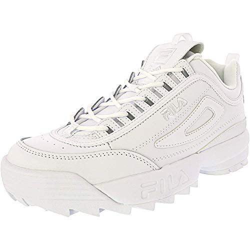 Fila Disruptor II - Zapatillas deportivas para mujer, Blanco (Blanco/azul marino/rojo), 36.5 EU