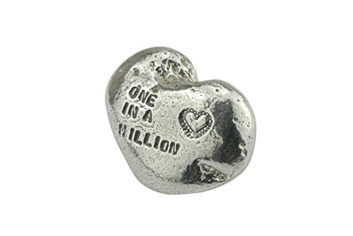 First Your My One In A Million Gift - Corazón de Metal para Regalo de Primer Aniversario, diseño de Piedras