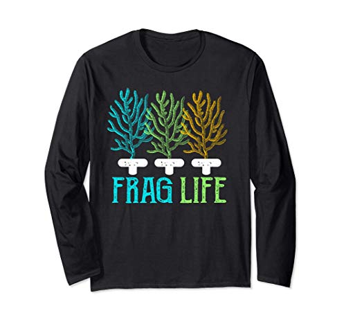 Frag Life Coral Reef | Fish Tank & Marine Biology Fish Gift Manga Larga