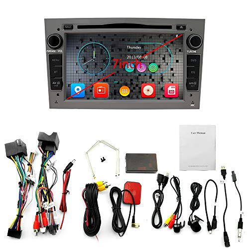 Freeauto 7 Pulgadas Car Audio estéreo Doble DIN en Tablero paraOpel Corsa Vectra Antara Vivaro Reproductor de DVD para Coche FM/Am Radio estéreo HD Pantalla táctil Navegación GPS