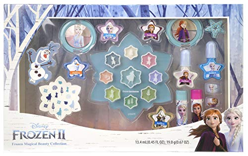 Frozen Magical Beauty Collection - Set de Maquillaje para Niñas con Accessorios Frozen II - Maquillaje Frozen - Selección de Productos Seguros en la Caja Mágica de Belleza de Frozen