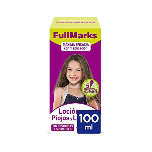 FullMarks Loción Antipiojos para Niños con Lendrera, sin Pesticidas, Inoloro e Incoloro - 100 ml